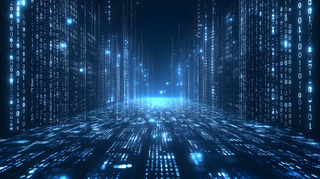 Digital Binary Code Background, data, cyberspace, technology, internet, network