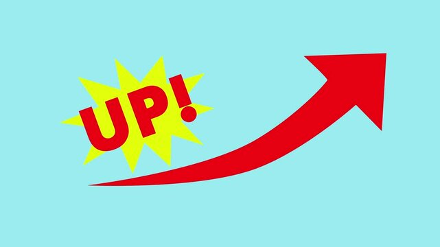 アイコン、上昇中矢印、UP!