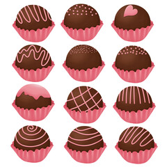 set of chocolate truffle 