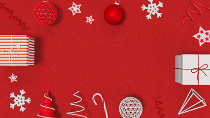 christmas background red and gold