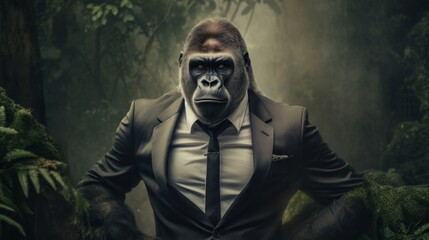 Obraz premium Gorilla in Suit