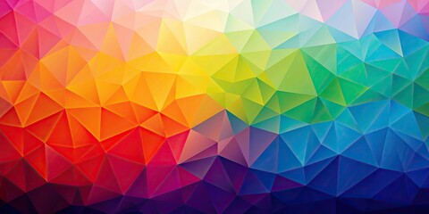 Fototapeta premium Colorful low poly geometric background in rendering, geometric, colorful, abstract, polygon, background, vibrant, design, art