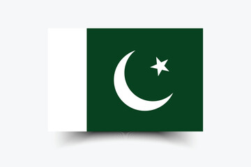 Pakistan flag official colors and proportion digital vector illustration