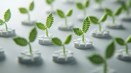 Conceptual Plant Genetics Growth Model with DNA Strands and Markers