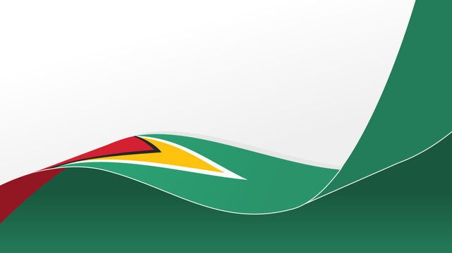 Waving flag of Guyana. background for independence day design