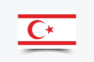 Northern Cyprus flag official colors and proportion digital vector illustration