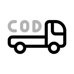 cod delivery icon with duoline style, perfect for user interface projects