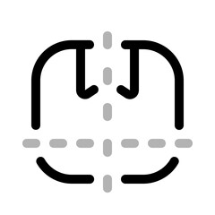 packaging size icon with duoline style, perfect for user interface projects