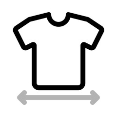 size guide icon with duoline style, perfect for user interface projects