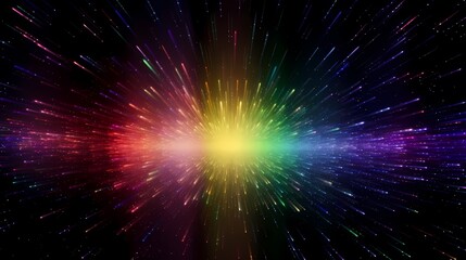 Naklejka premium digital technology rainbow color abstract aurora poster background