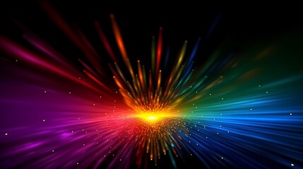 digital technology rainbow color abstract aurora poster background