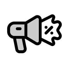 advertise icon with duotone style, perfect for user interface projects