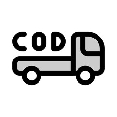 cod delivery icon with duotone style, perfect for user interface projects