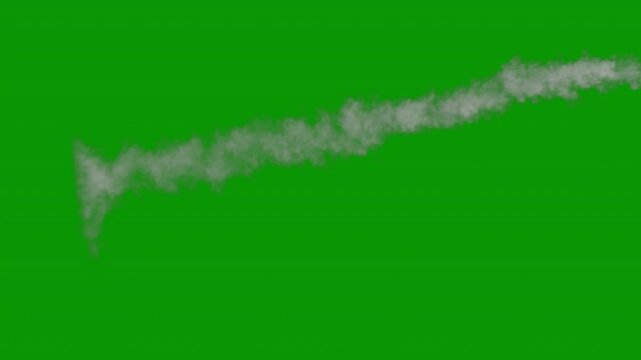 Military rocket launcher firing a single missile, three speeds, 4k 24p, with green screen for transparent background aka no background