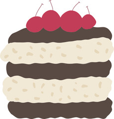 chocolate cake with cherry