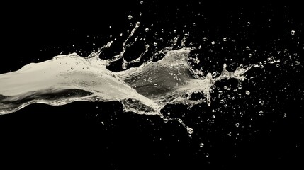 Abstract water splash with droplets in mid-air, evoking freshness and purity