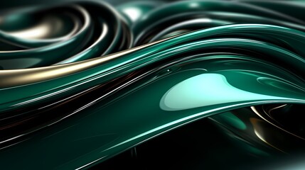 digital technology futuristic silver green metal lines poster background