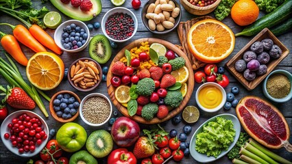 Healthy Eating Choices for Health Savings Account Benefits: Fresh Fruits, Vegetables, and Nutritious Meals Promoting Wellness and Financial Awareness in Food Photography