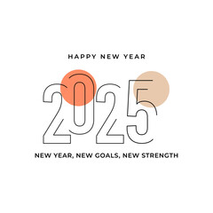 Happy new year 2025. Logo icon 2025.