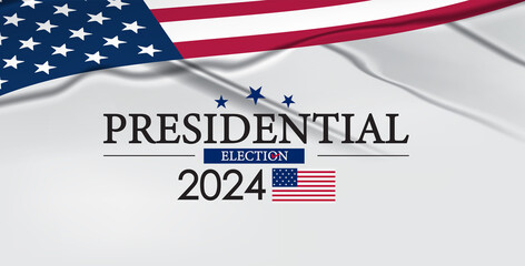 Illustration depicting the 2024 presidential election, a captivating design