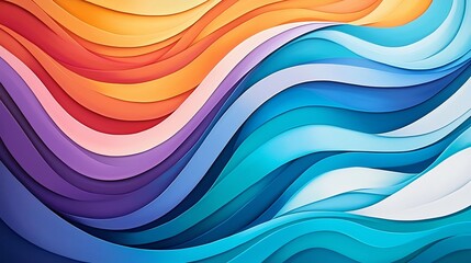 Bright,Vibrant Flowing Waves of Dynamic Colors and Motion
