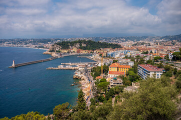 Obraz premium View of the harbour in the French city of Nice.