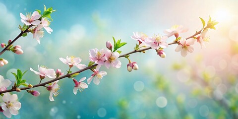 Obraz premium Minimalist Embrace of March 2024: A Serene Welcome with Nature's Touch, Capturing the Essence of New Beginnings and Fresh Perspectives in a Simple yet Evocative Composition