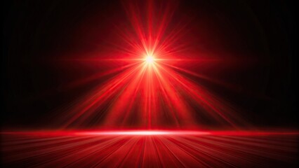 Black and red background with a light effect, featuring forced perspective