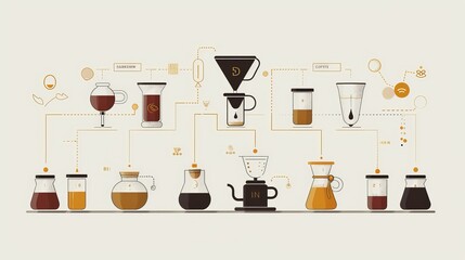 An illustrated guide to brewing the perfect drip coffee with a ceramic dripper
