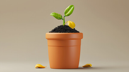 Composting icon 3D