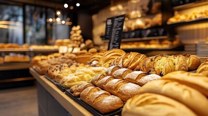 Freshly Baked Bread in a Bakery