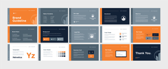 Construction Logo Brand Guidelines Template, Editable Real Estate Logo Guidelines.