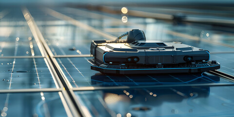  Automated Cleaning Robot on Solar Panel, Solar Panel Maintenance with Cleaning Device