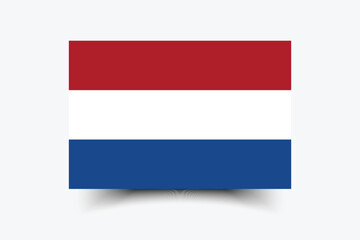 Netherlands flag official colors and proportion digital vector illustration