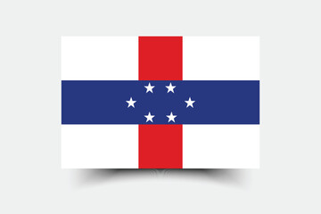 Netherlands Antilles flag official colors and proportion digital vector illustration