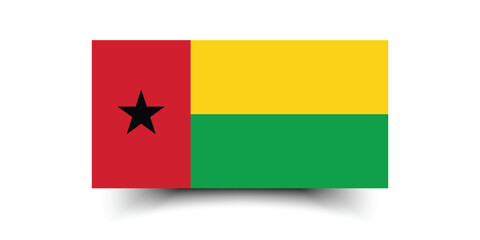 Guinea-Bissau flag official colors and proportion digital vector illustration