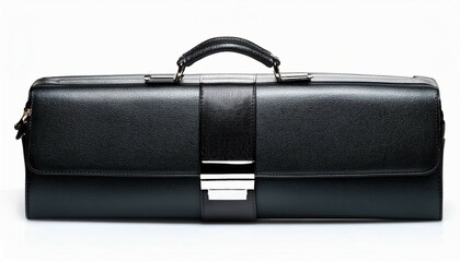 black briefcase isolated on white