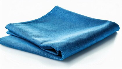 blue towel isolated on white background