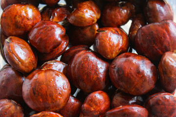 Dogfruit (Archidendron pauciflorum) an Indonesia commonly called djenkol, jengkol or jering. Food Ingredients