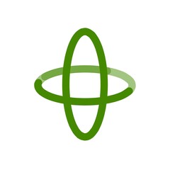 Logo two green circle that means green world