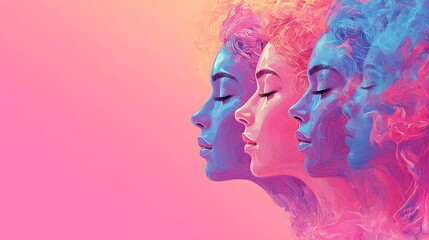 Explore the beauty of colorful abstract portraits