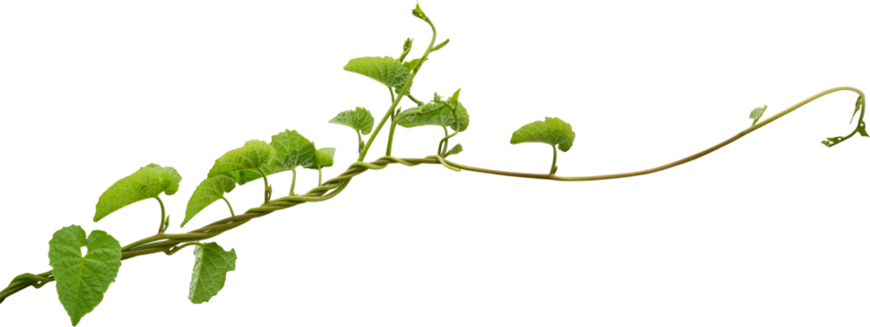 Vine plant, Branch creeper leaf green, Liana tropical nature transparent background