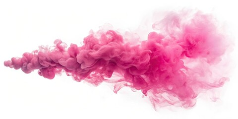Fototapeta premium Pink smoke cloud isolated on background, pink, smoke, cloud, colorful, abstract,isolated, vibrant, soft, ethereal, dreamy, mist