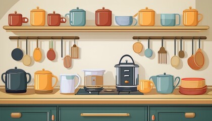 set of kitchen utensils