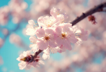 Obraz premium yellow blue wide blossom floral light closeup background nature blooming blurred garden outdoors gardening love close freshness banner season sunny growth 