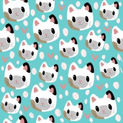 seamless pattern with cats