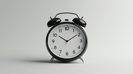 Retro alarm clock on a white background