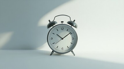 Retro alarm clock on a white background