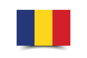 Romania flag official colors and proportion digital vector illustration