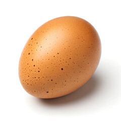 Single Brown Egg Isolated on White Background, chicken egg